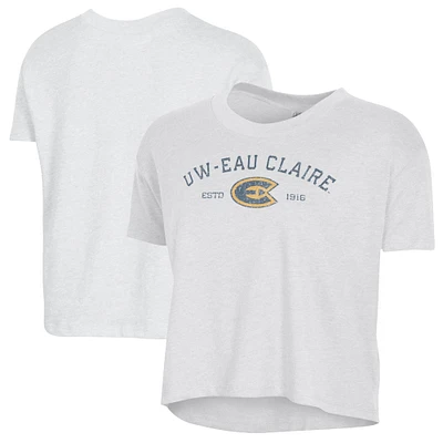 Women's Alternative Apparel White Wisconsin Eau Claire Blugolds Retro Jersey Headliner Cropped T-Shirt