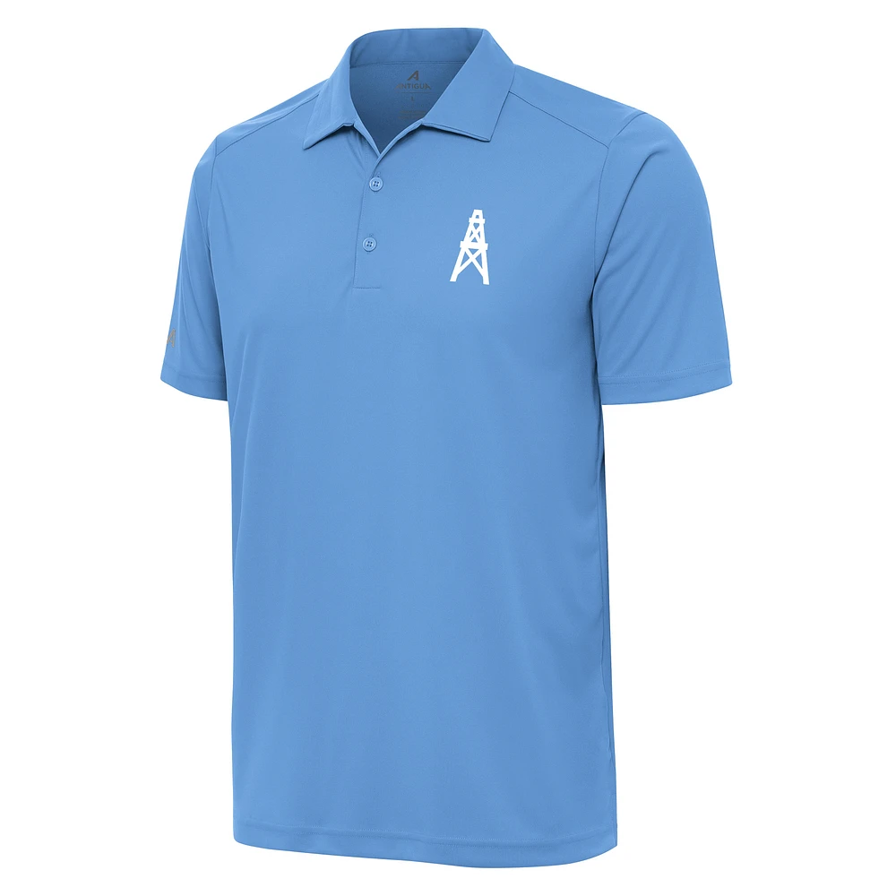 Men's Antigua Powder Blue Houston Oilers Throwback Logo Tribute Polo