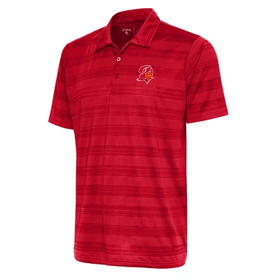 Men's Antigua Red Tampa Bay Buccaneers Throwback Logo Compass Polo