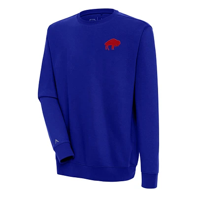 Men's Antigua Royal Buffalo Bills Throwback Logo Victory Pullover Sweatshirt