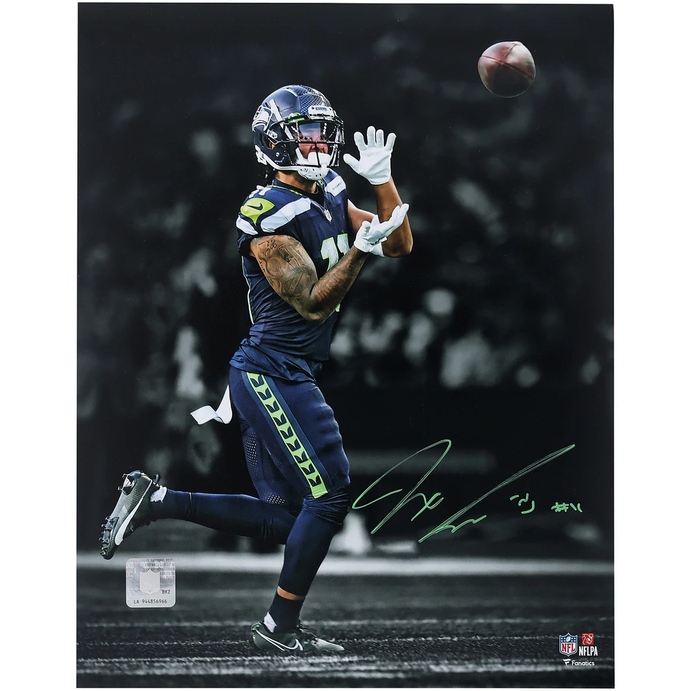 Jaxon Smith-Njigba Seattle Seahawks Autographed 11" x 14" Action Shot Spotlight Photograph