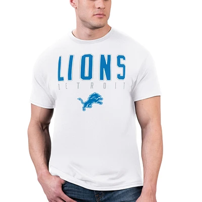 Men's Starter White Detroit Lions Word Graphic T-Shirt