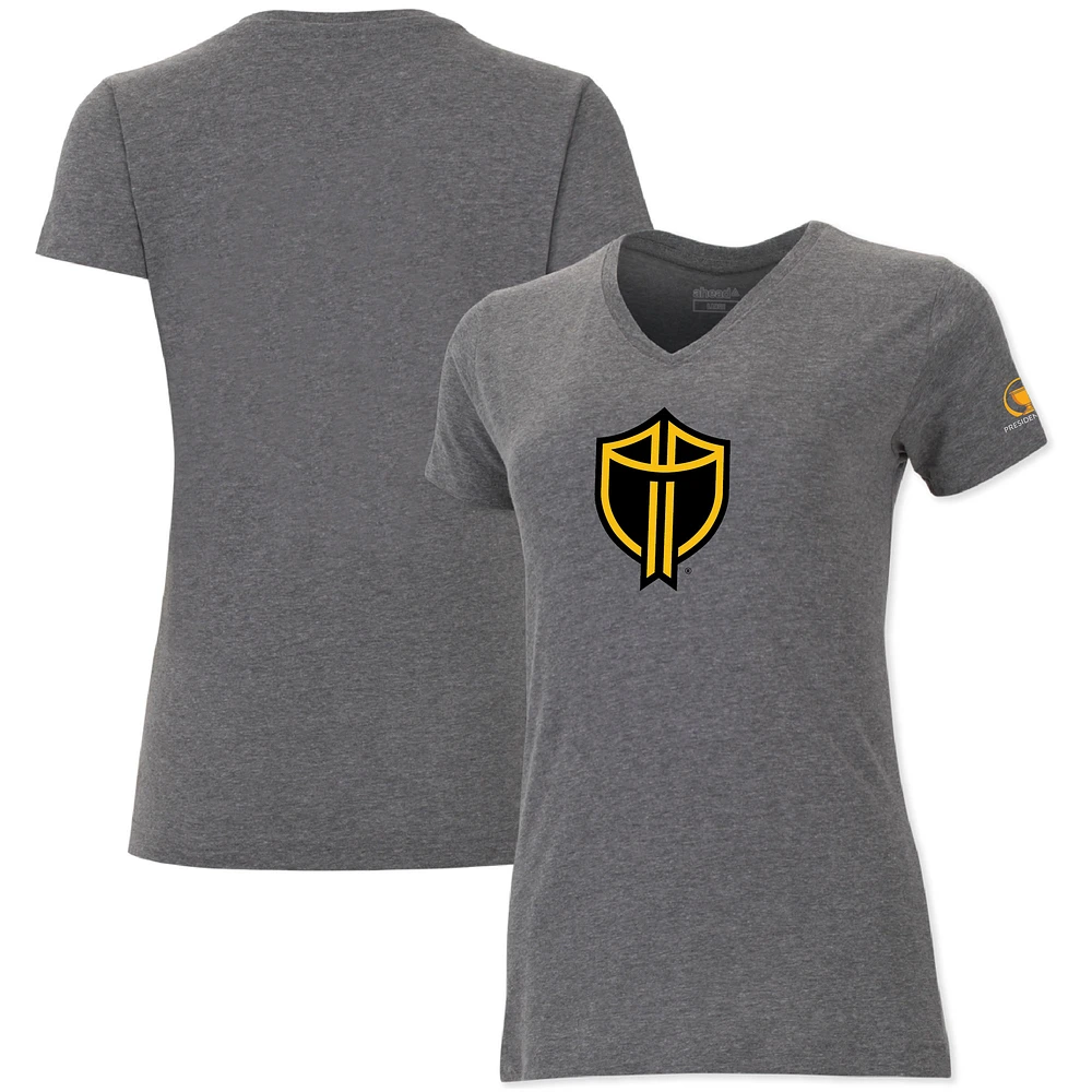 Women's Ahead Heather Charcoal Presidents Cup International Team Vista V-Neck T-Shirt