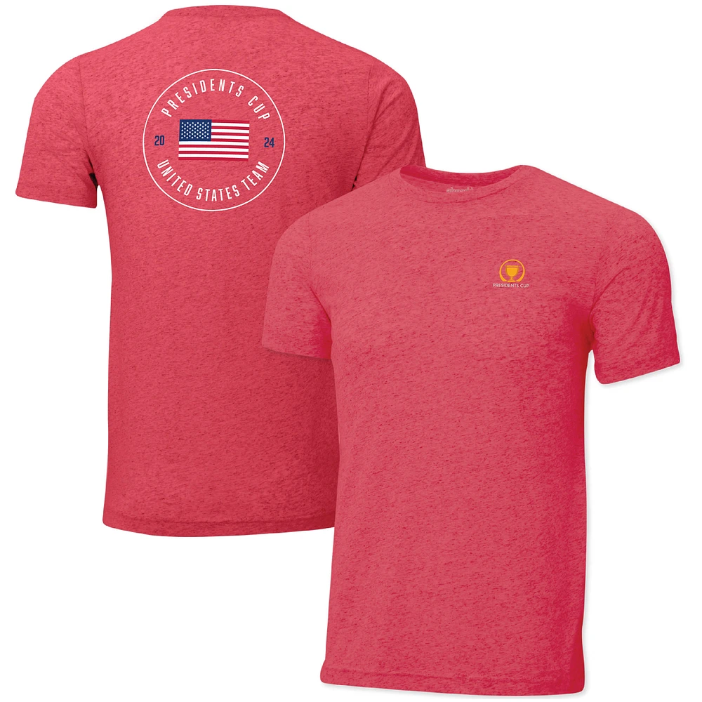 Men's Ahead Heather Red 2024 Presidents Cup Team USA Instant Classic T-Shirt