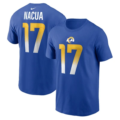 Men's Nike Puka Nacua Royal Los Angeles Rams Player Name & Number T-Shirt