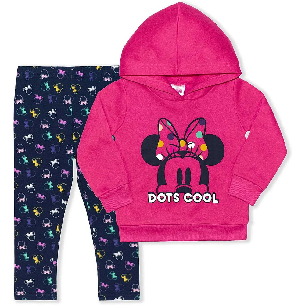 Preschool Minnie Mouse Pink Pullover Hoodie & Leggings Set