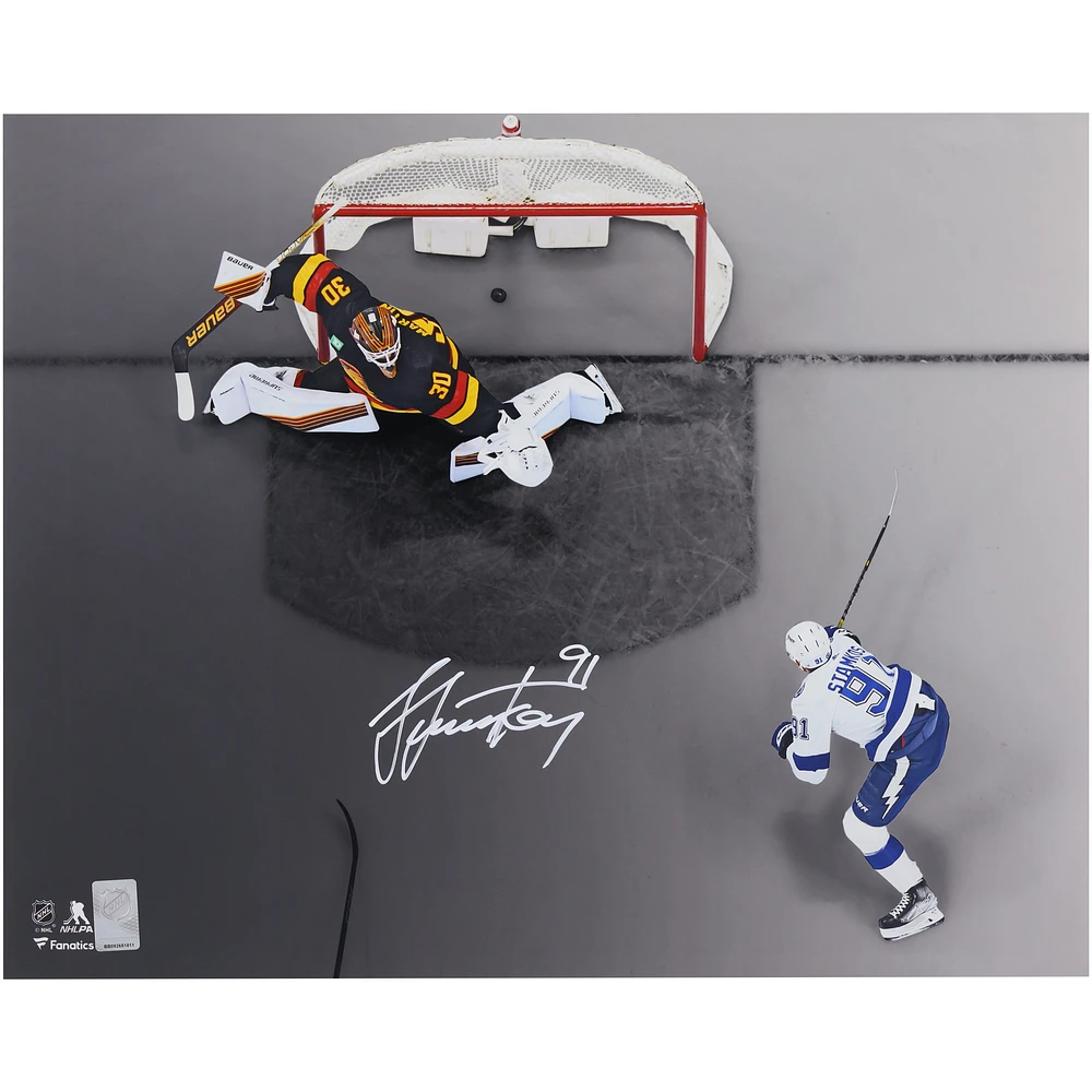 Steven Stamkos Tampa Bay Lightning Autographed 16" x 20" Scoring 500th Goal Spotlight Photograph