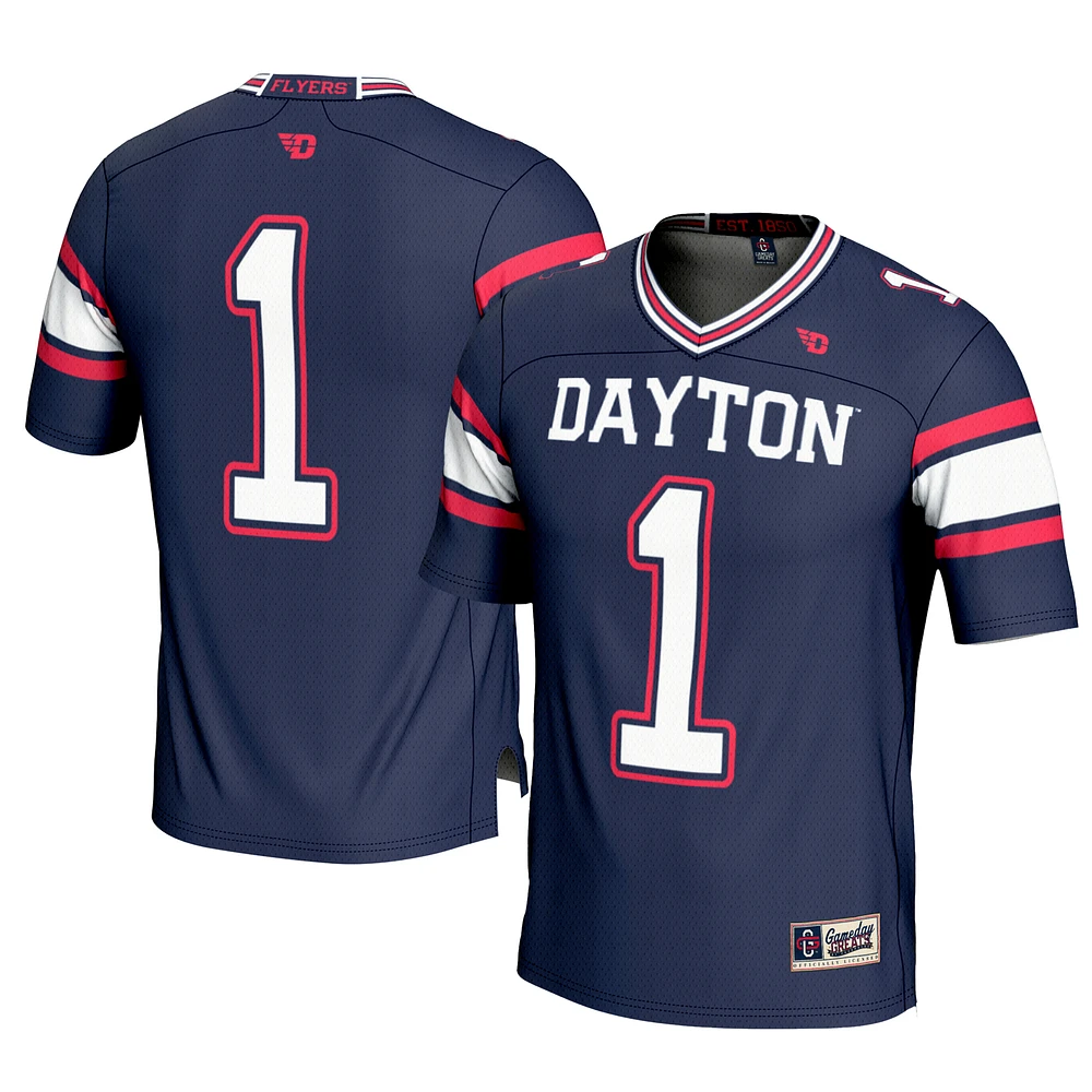 Youth GameDay Greats #1 Navy Dayton Flyers Football Jersey
