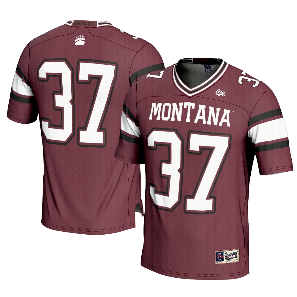 Men's GameDay Greats #37 Maroon Montana Grizzlies Football Jersey