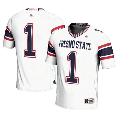 Men's GameDay Greats #1 White Fresno State Bulldogs Football Jersey
