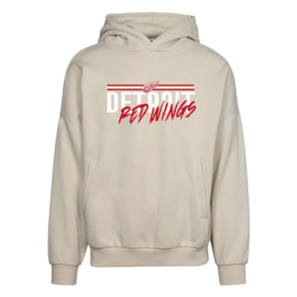 Men's Levelwear Cream Detroit Red Wings Contact Pullover Hoodie