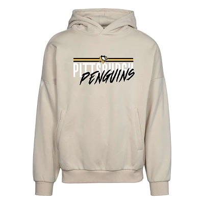Men's Levelwear Cream Pittsburgh Penguins Contact Pullover Hoodie