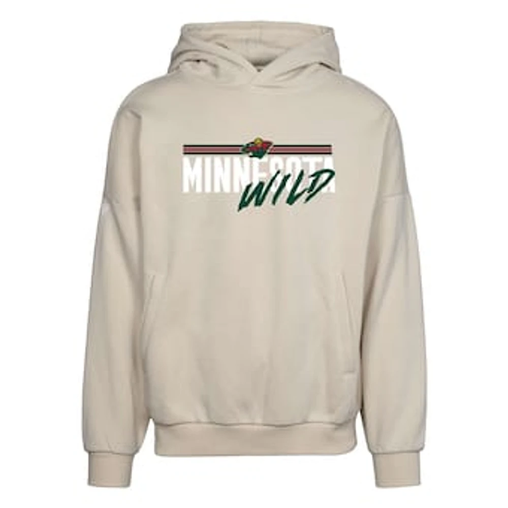 Men's Levelwear Cream Minnesota Wild Contact Pullover Hoodie