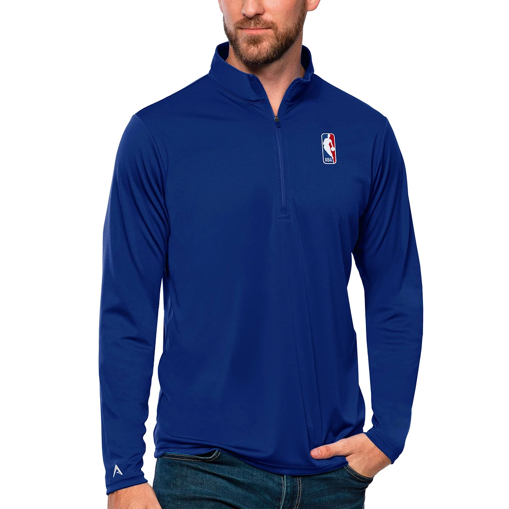 Men's Antigua Royal NBA Tribute Quarter-Zip Pullover Top