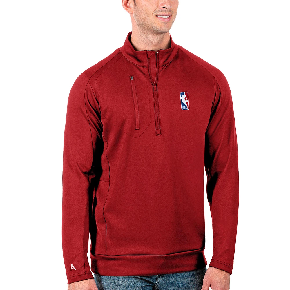 Men's Antigua NBA Generation Quarter-Zip Pullover Top