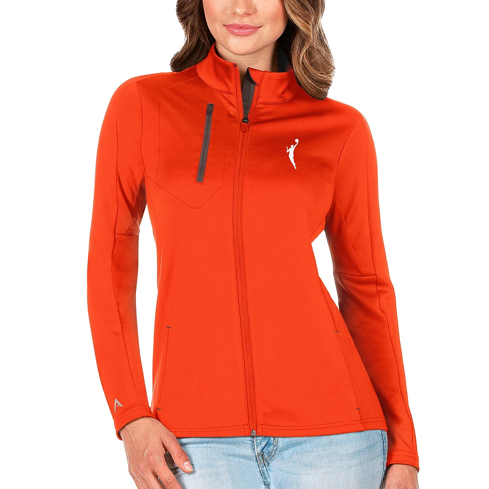 Women's Antigua Orange WNBA Logowoman Generation Full-Zip Jacket