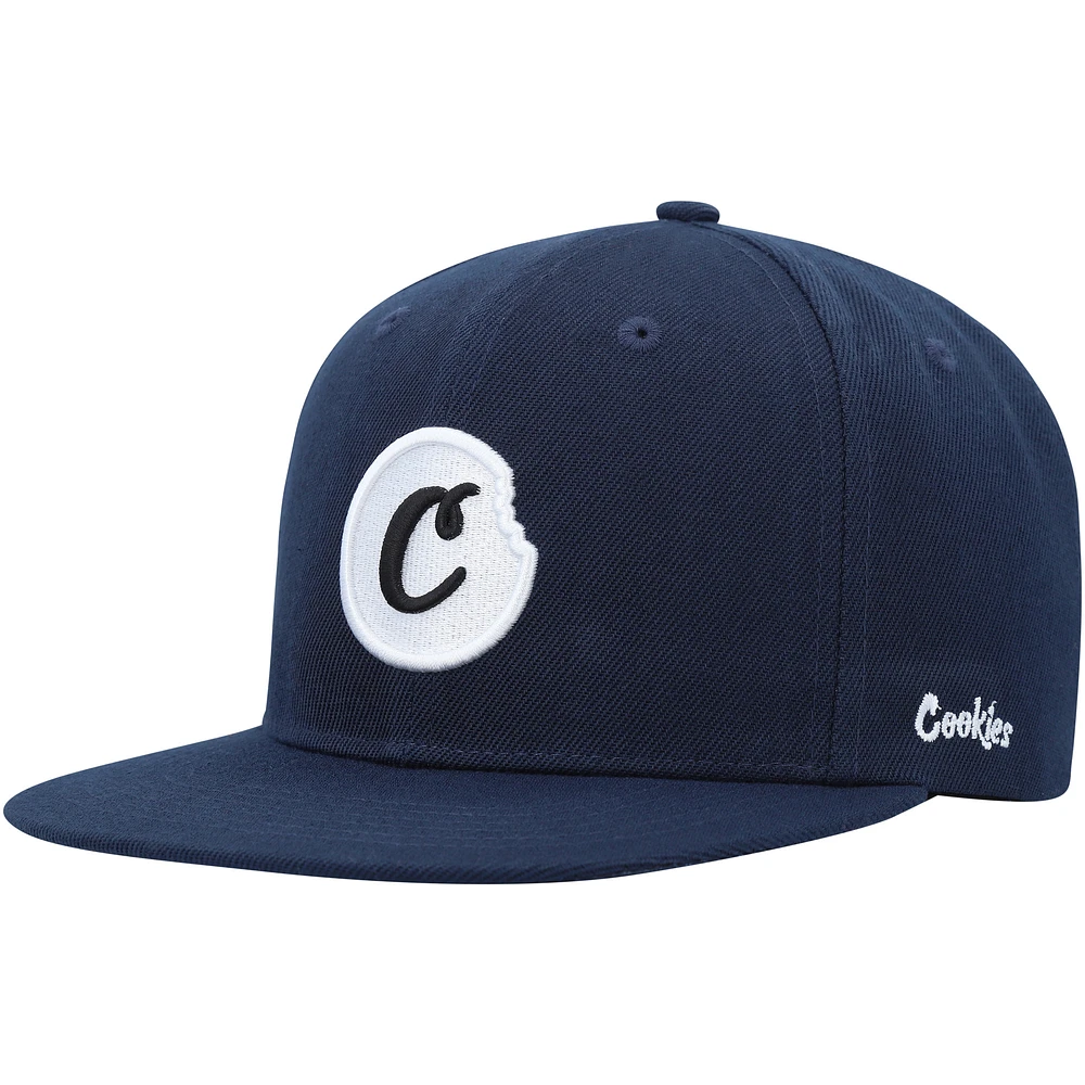 Men's Cookies Clothing Navy C-Bite Snapback Hat