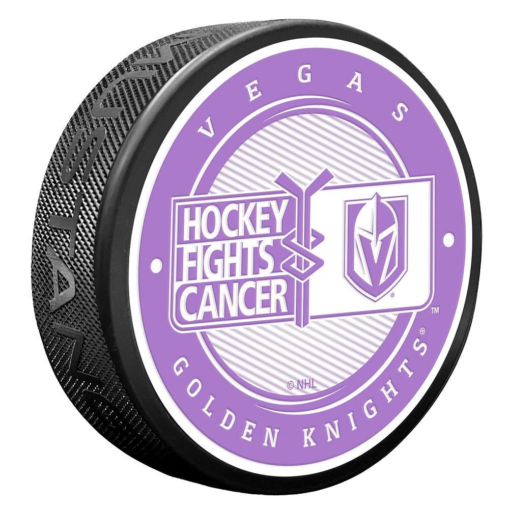 Vegas Golden Knights Hockey Fights Cancer Puck