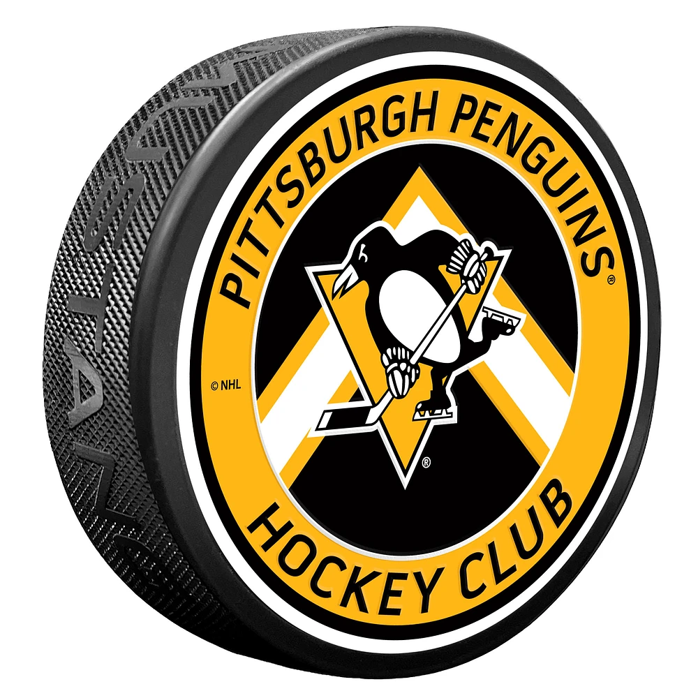 Pittsburgh Penguins Chevron Banner Puck