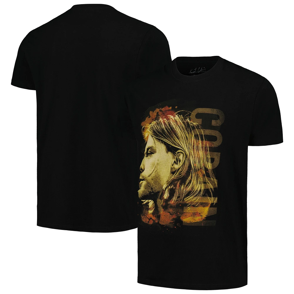 Unisex Black Kurt Cobain Color Side View Merch T-Shirt