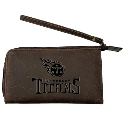 Brown Tennessee Titans Cell Phone Wristlet Wallet