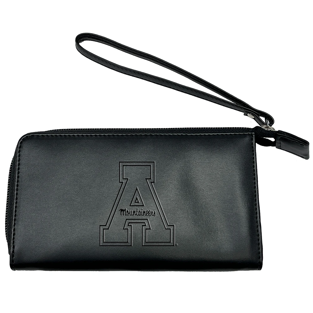Black Appalachian State Mountaineers Cell Phone Wristlet Wallet