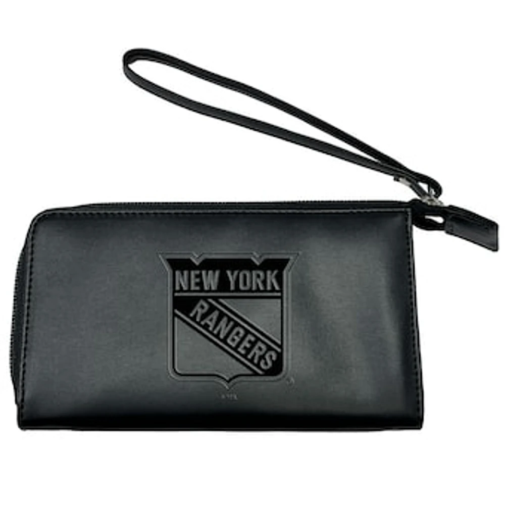 Black New York Rangers Cell Phone Wristlet Wallet
