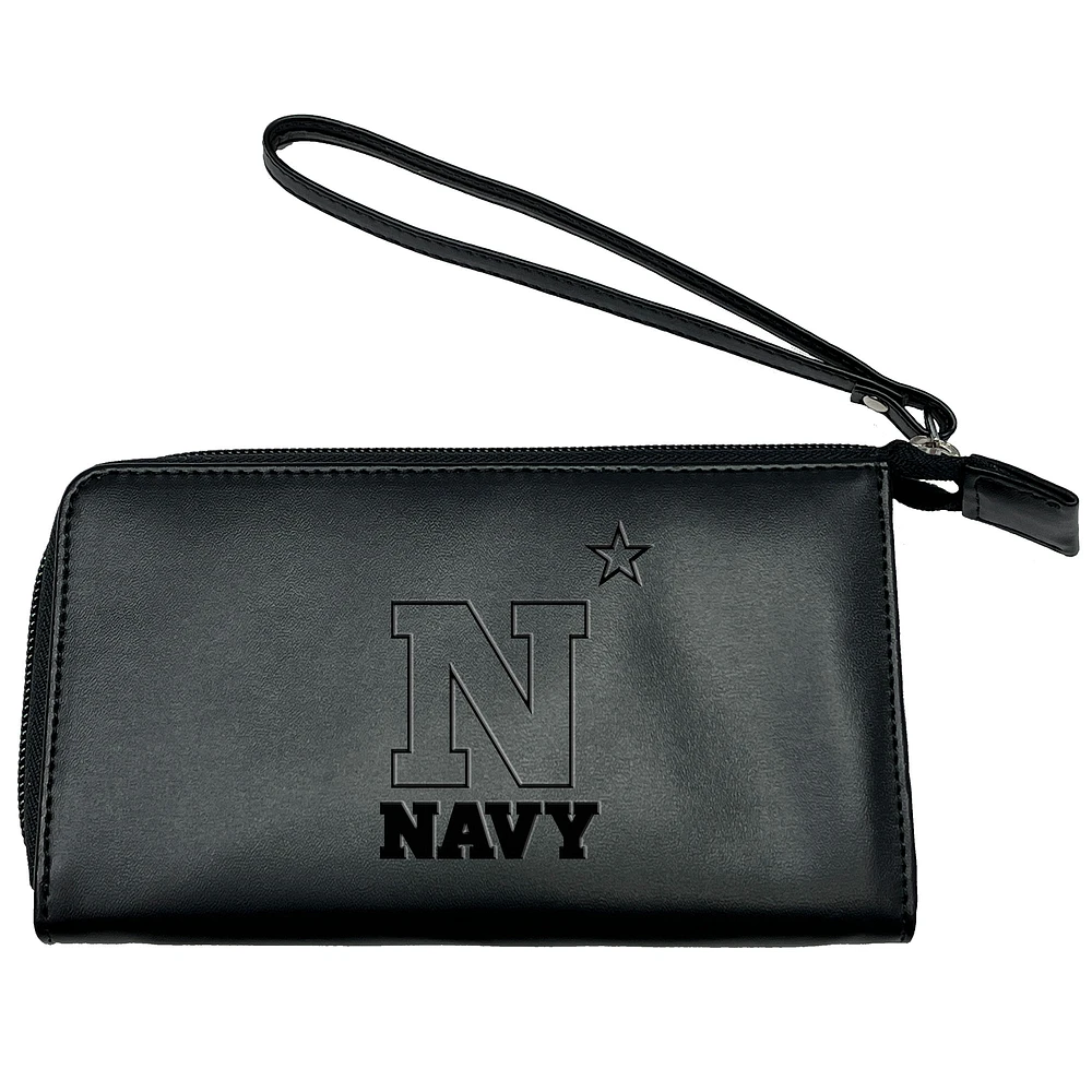 Black Navy Midshipmen Cell Phone Wristlet Wallet