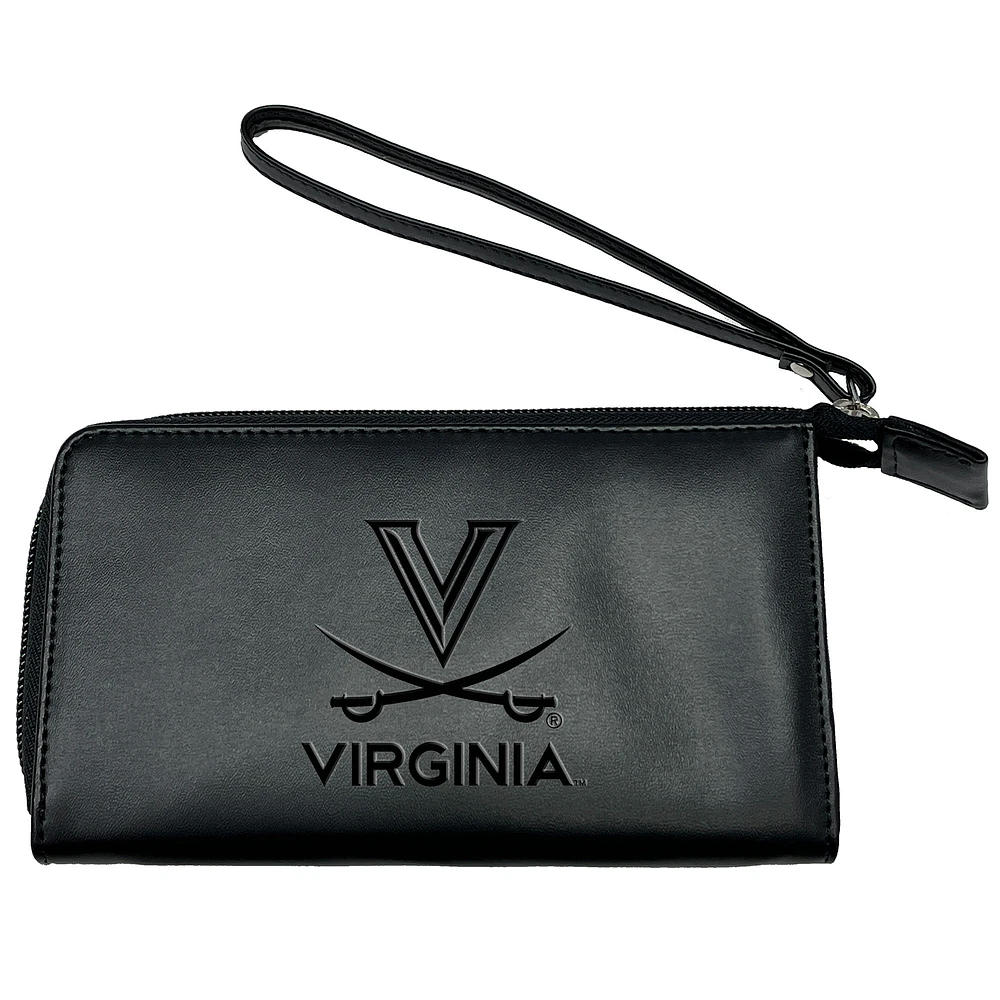 Black Virginia Cavaliers Cell Phone Wristlet Wallet