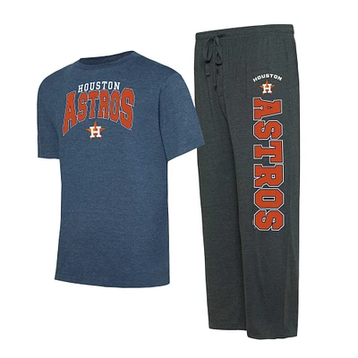 Men's Concepts Sport Charcoal/Navy Houston Astros Meter Top & Pants Sleep Set