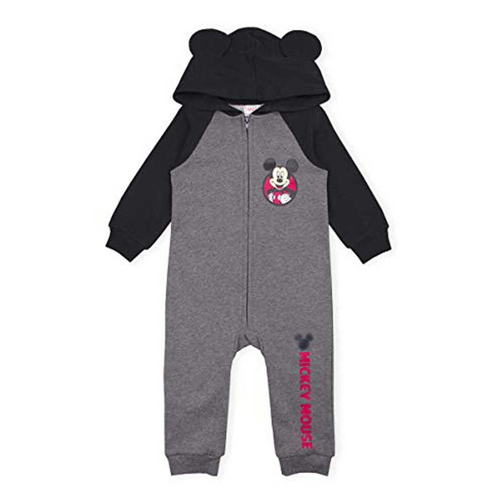 Newborn Mickey Mouse Gray Hoodie Full-Zip Jumper