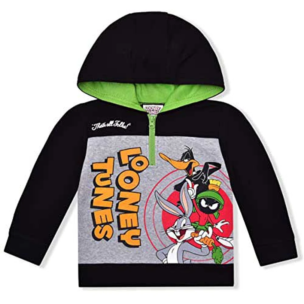 Toddler Black Looney Tunes Graphic Pullover Hoodie