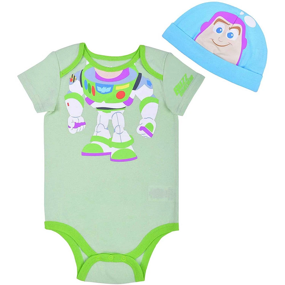 Infant Green Toy Story Buzz Lightyear Bodysuit and Hat Set