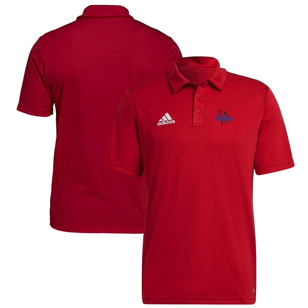 Men's adidas Crimson Tulsa Golden Hurricane Entrada 22 Polo