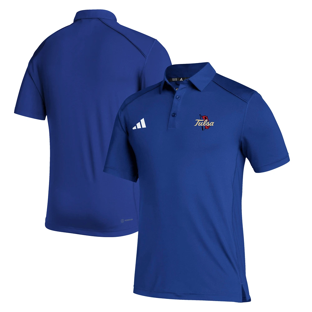Men's adidas Royal Tulsa Golden Hurricane Performance Classic Polo