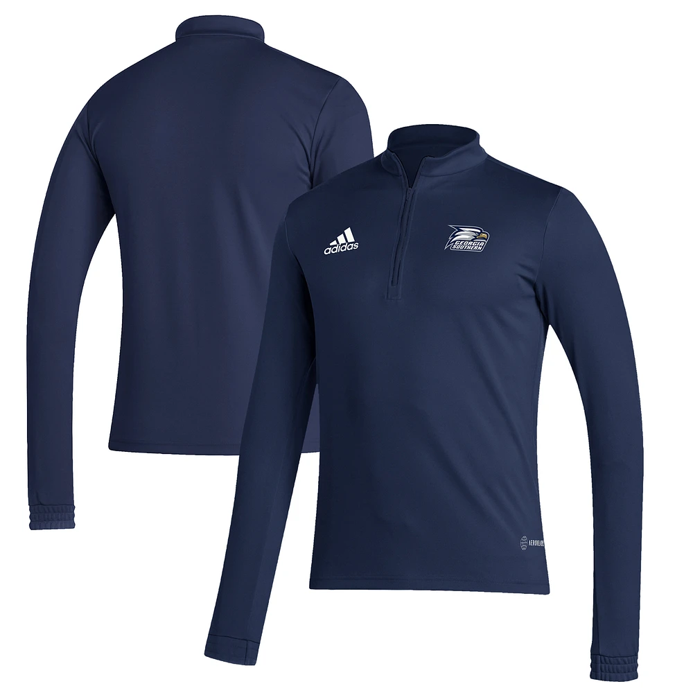 Men's adidas Navy Georgia Southern Eagles Entrada 22 Training Quarter-Zip Pullover Top