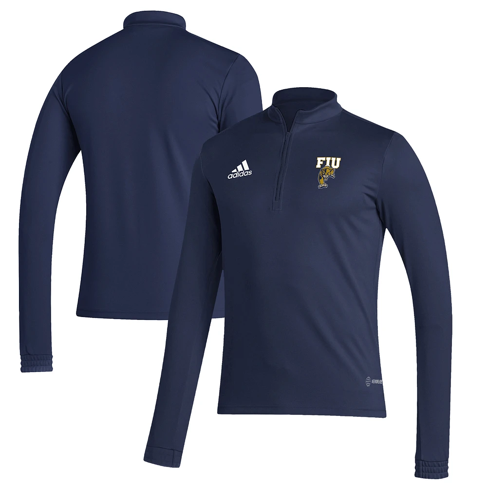 Men's adidas Navy FIU Panthers Entrada 22 Training Quarter-Zip Pullover Top