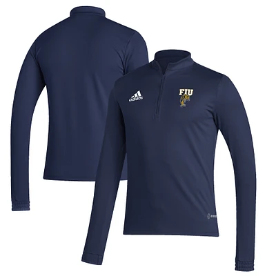 Men's adidas Navy FIU Panthers Entrada 22 Training Quarter-Zip Pullover Top