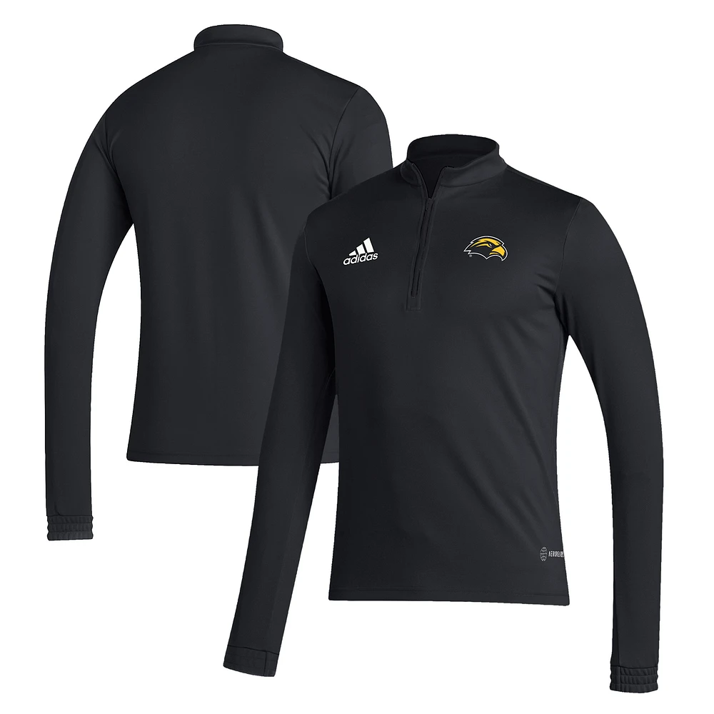 Men's adidas Black Southern Miss Golden Eagles Entrada 22 Training Quarter-Zip Pullover Top