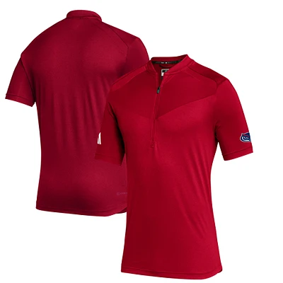 Men's adidas Red Florida Atlantic Owls Sideline Quarter-Zip Polo