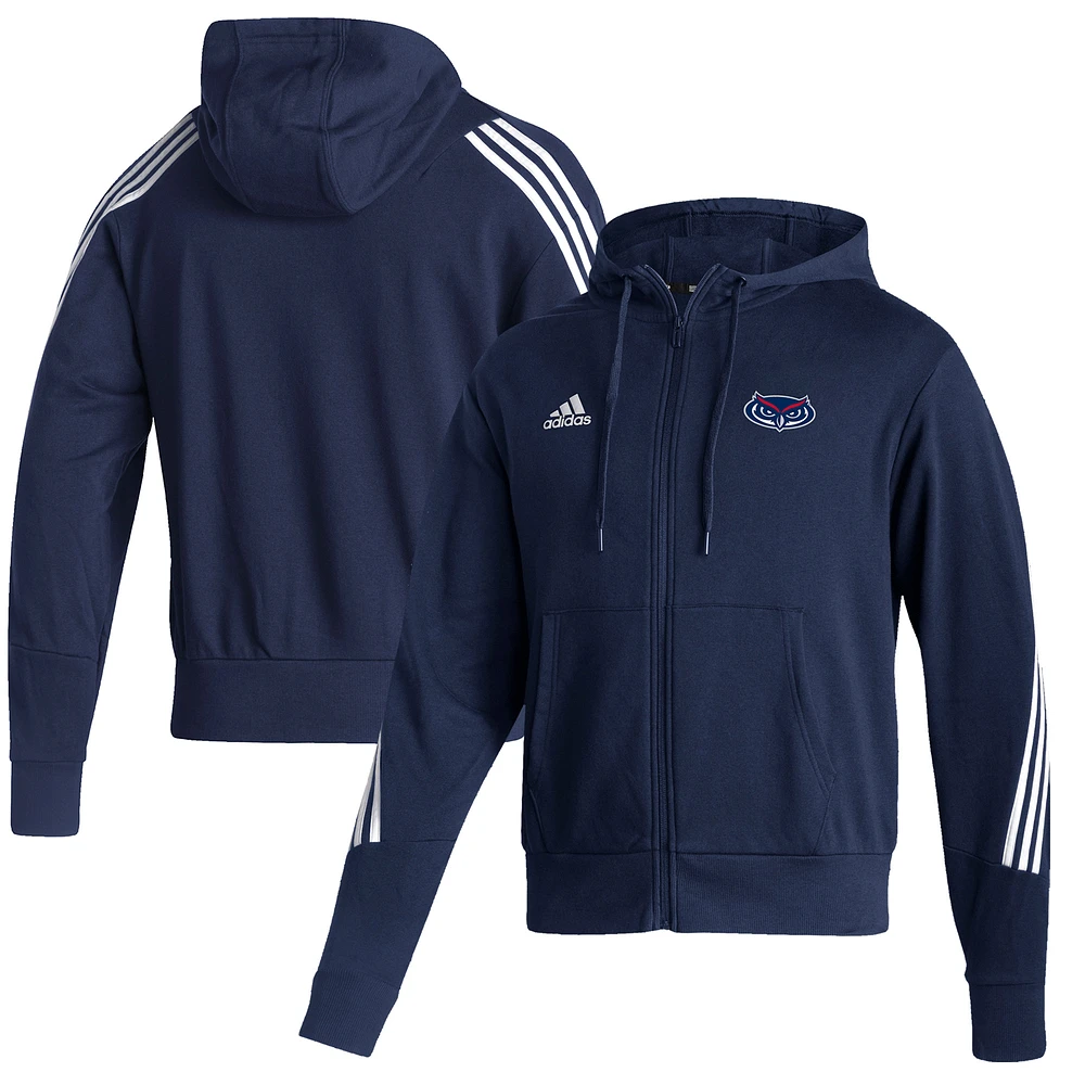 Men's adidas Navy Florida Atlantic Owls Fashion Full-Zip Hoodie