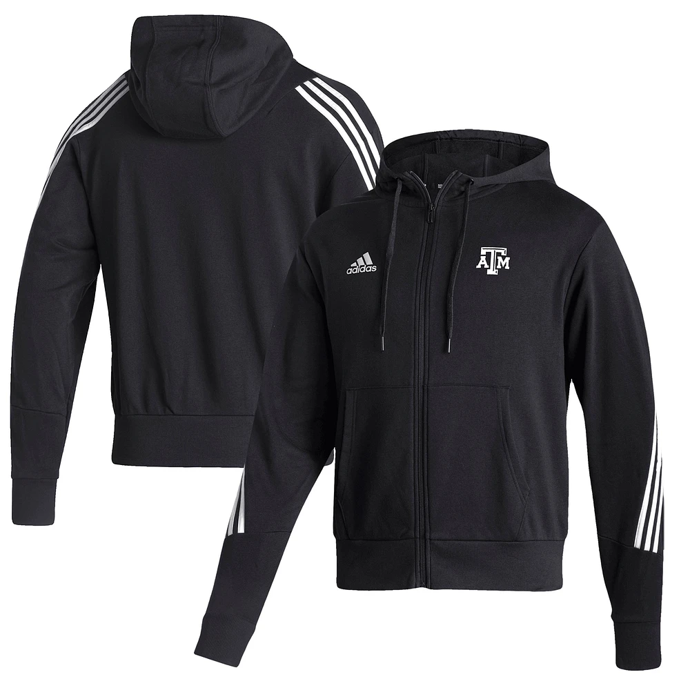 Men's adidas Black Texas A&M Aggies Fashion Full-Zip Hoodie