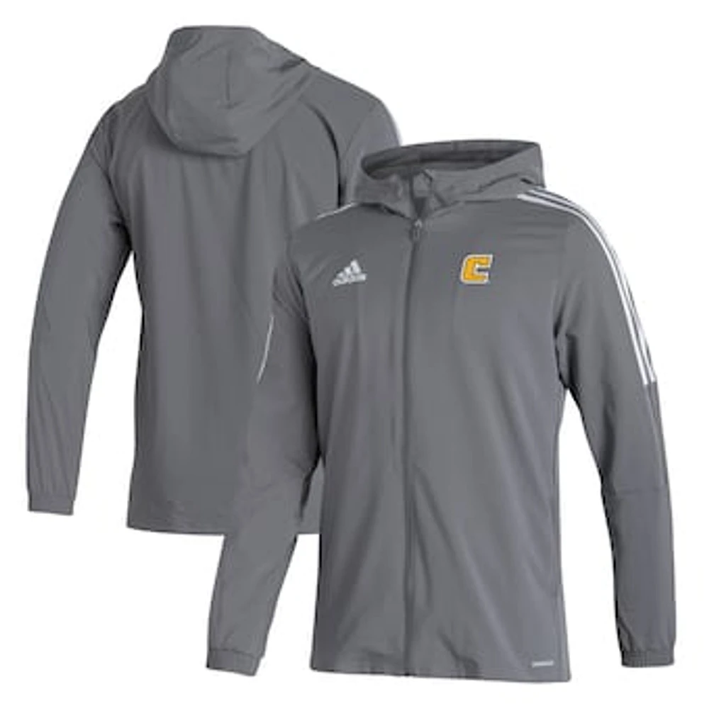 Men's adidas Gray Tennessee Chattanooga Mocs Tiro 21 Full-Zip Windbreaker Jacket