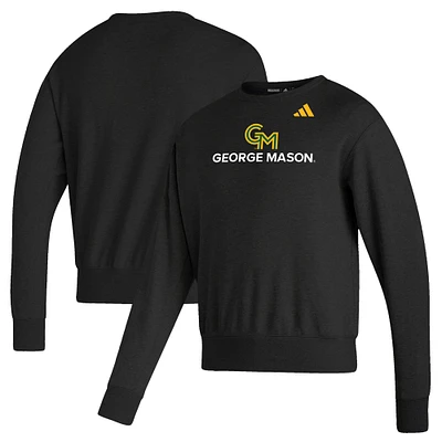 Men's adidas Black George Mason Patriots Premium Retro Pullover Sweatshirt