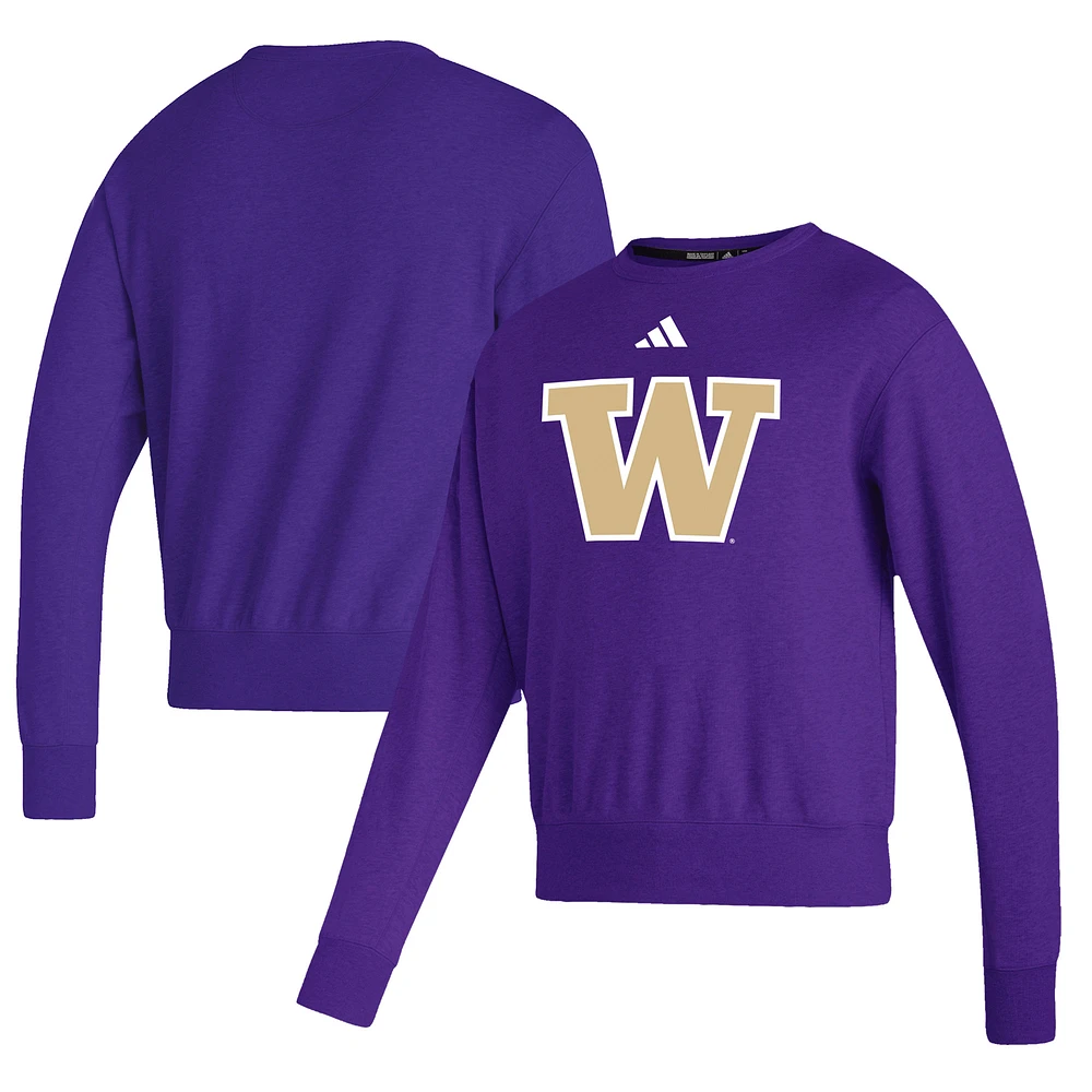 Men's adidas Purple Washington Huskies Premium Retro Pullover Sweatshirt
