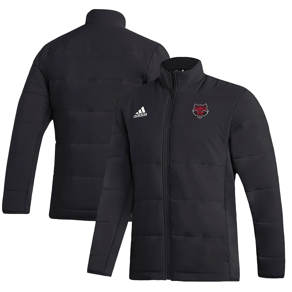 Men's adidas Black Arkansas State Red Wolves Midweight Full-Zip Jacket