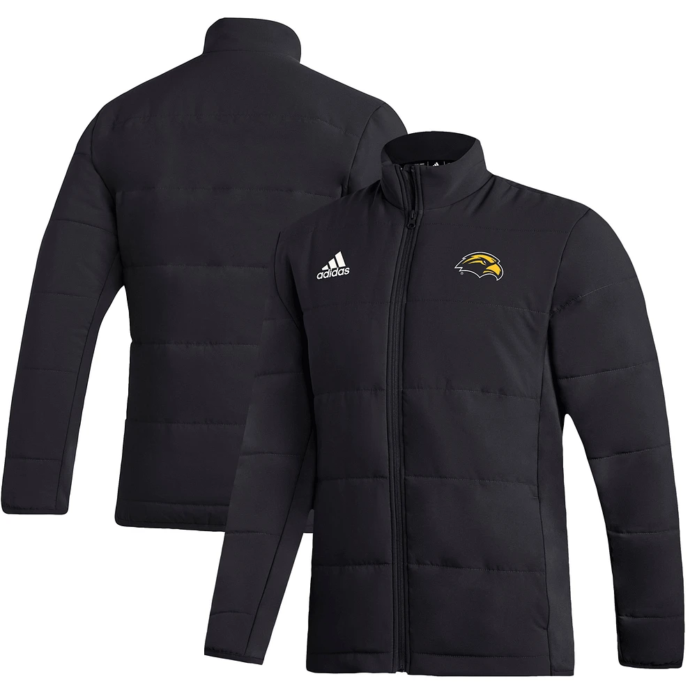 Men's adidas Black Southern Miss Golden Eagles Midweight Full-Zip Jacket