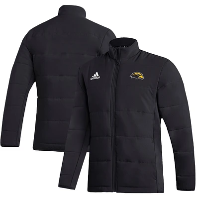 Men's adidas  Black Southern Miss Golden Eagles Midweight Full-Zip Jacket