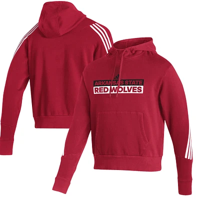 Men's adidas Scarlet Arkansas State Red Wolves Fashion Pullover Hoodie