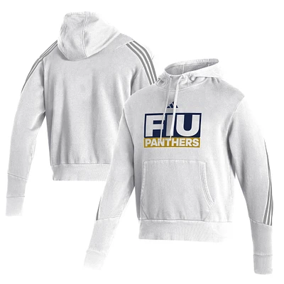 Men's adidas White FIU Panthers Fashion Pullover Hoodie